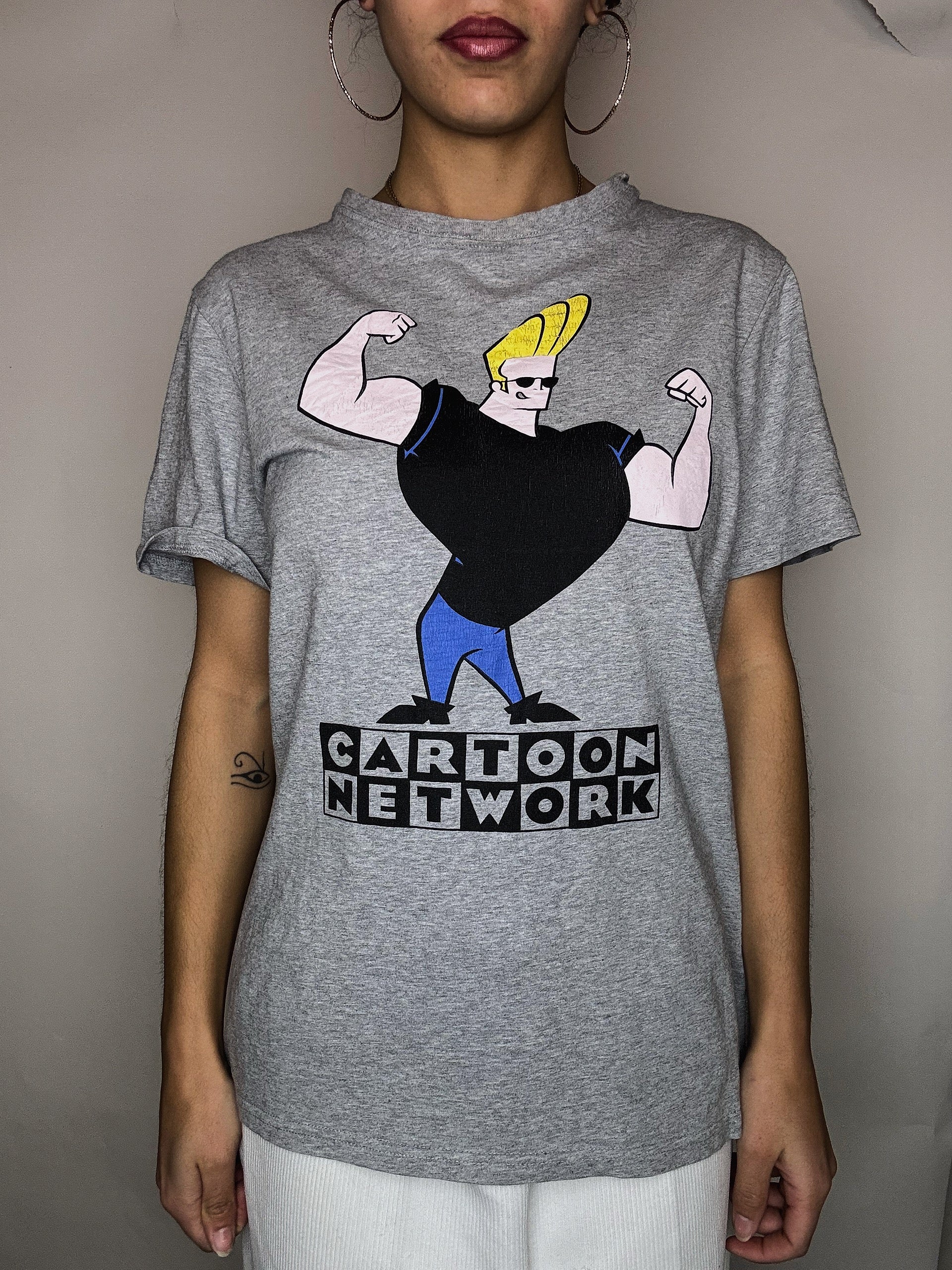Gray JOHNNY BRAVO S/M vintage T-shirt