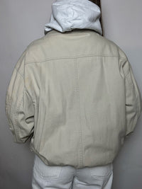 Vintage L beige cotton bomber jacket