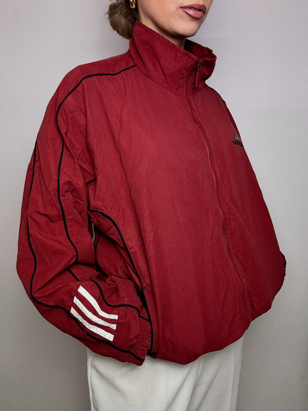 Veste de sport bordeaux ADIDAS L vintage