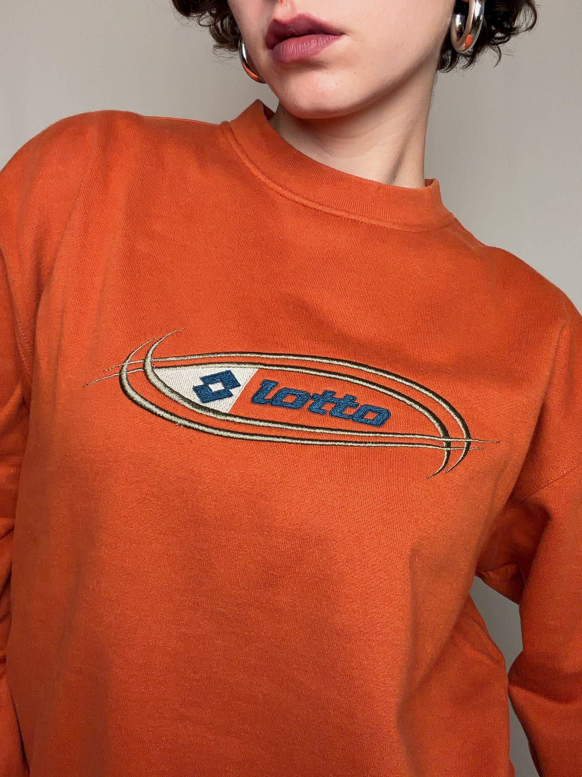 Sweat orange Lotto M vintage