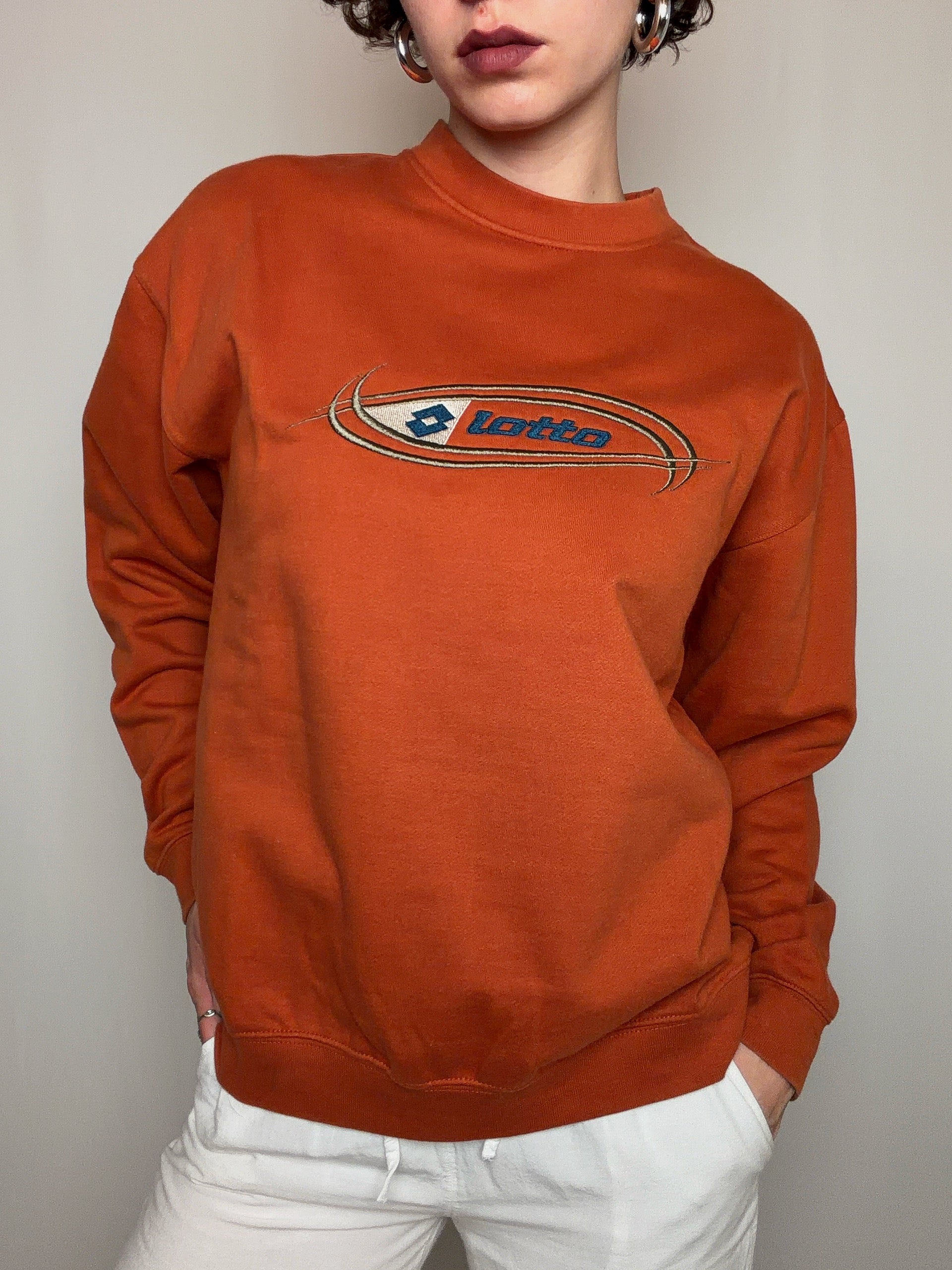Sweat orange Lotto M vintage