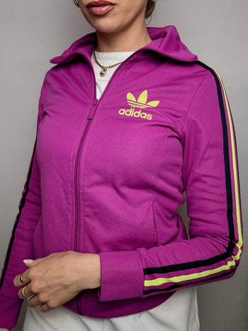 Jacket fittée framboise ADIDAS M vintage