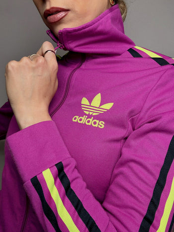 Jacket fittée framboise ADIDAS M vintage