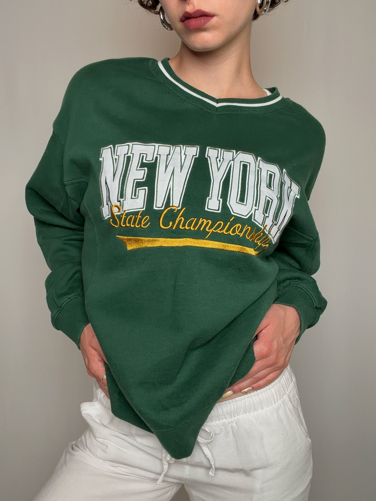 Sweat vert New York vert M vintage