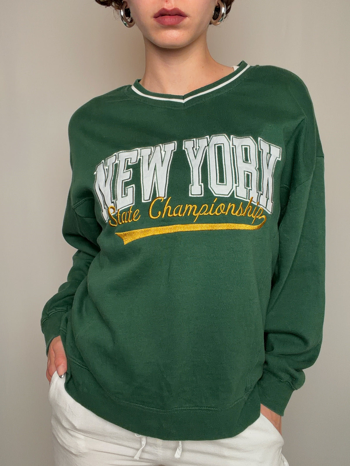 Sweat vert New York vert M vintage