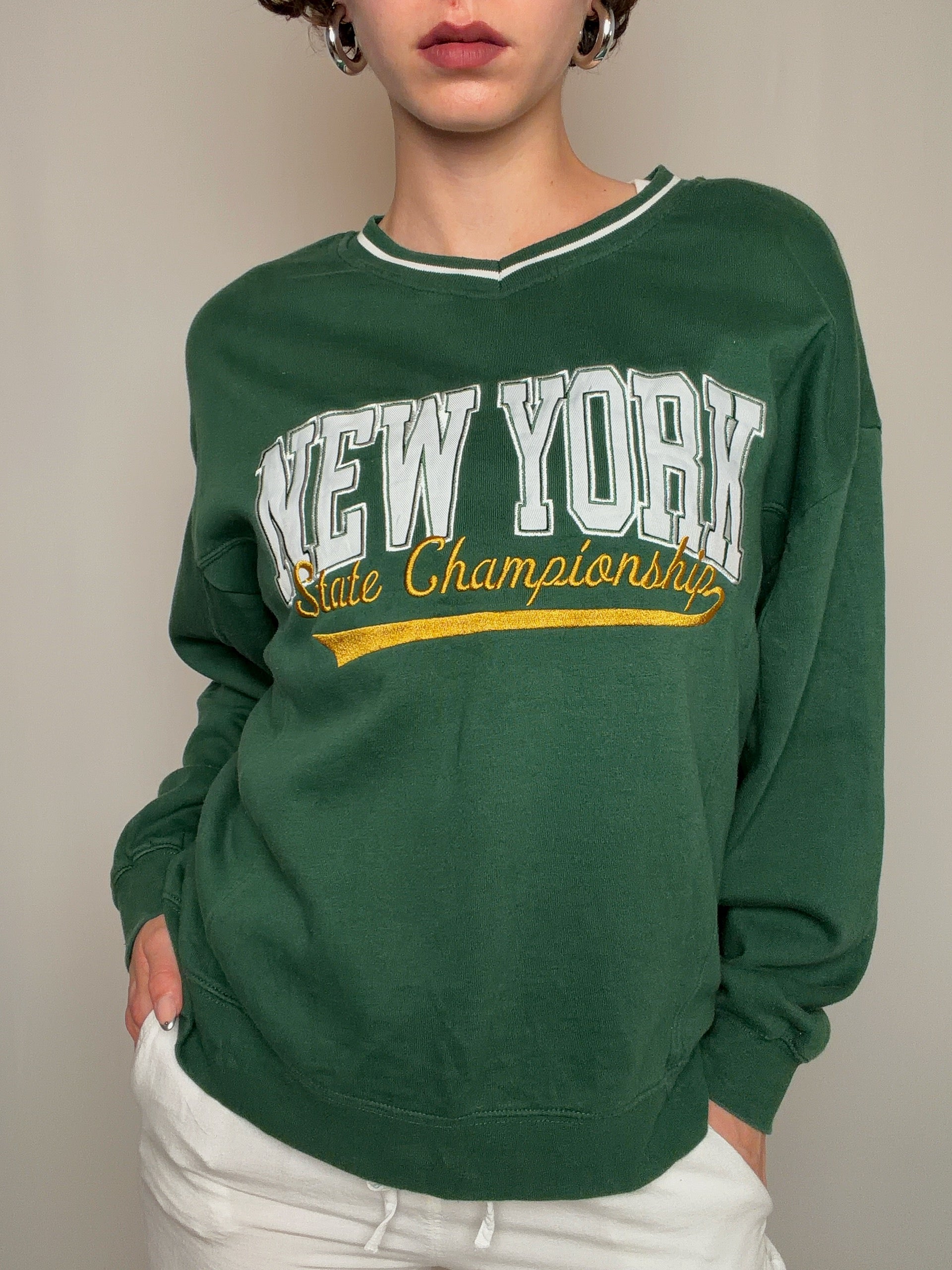 Sweat vert New York vert M vintage