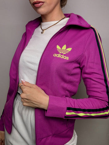 Jacket fittée framboise ADIDAS M vintage