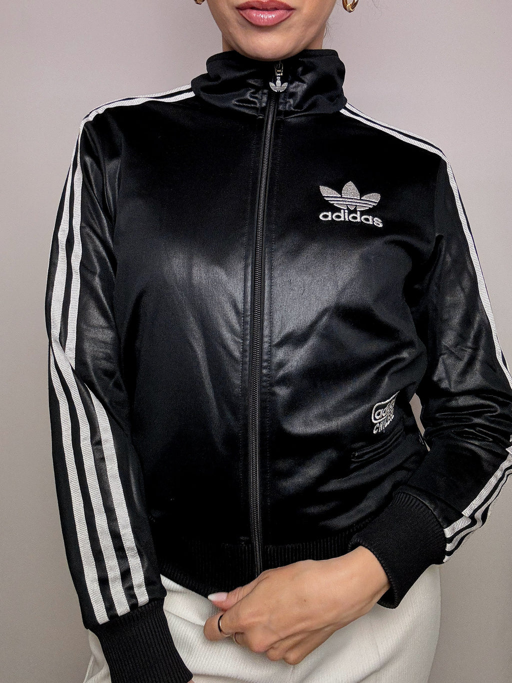 ADIDAS M vintage black fitted jacket