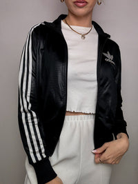 ADIDAS M vintage black fitted jacket
