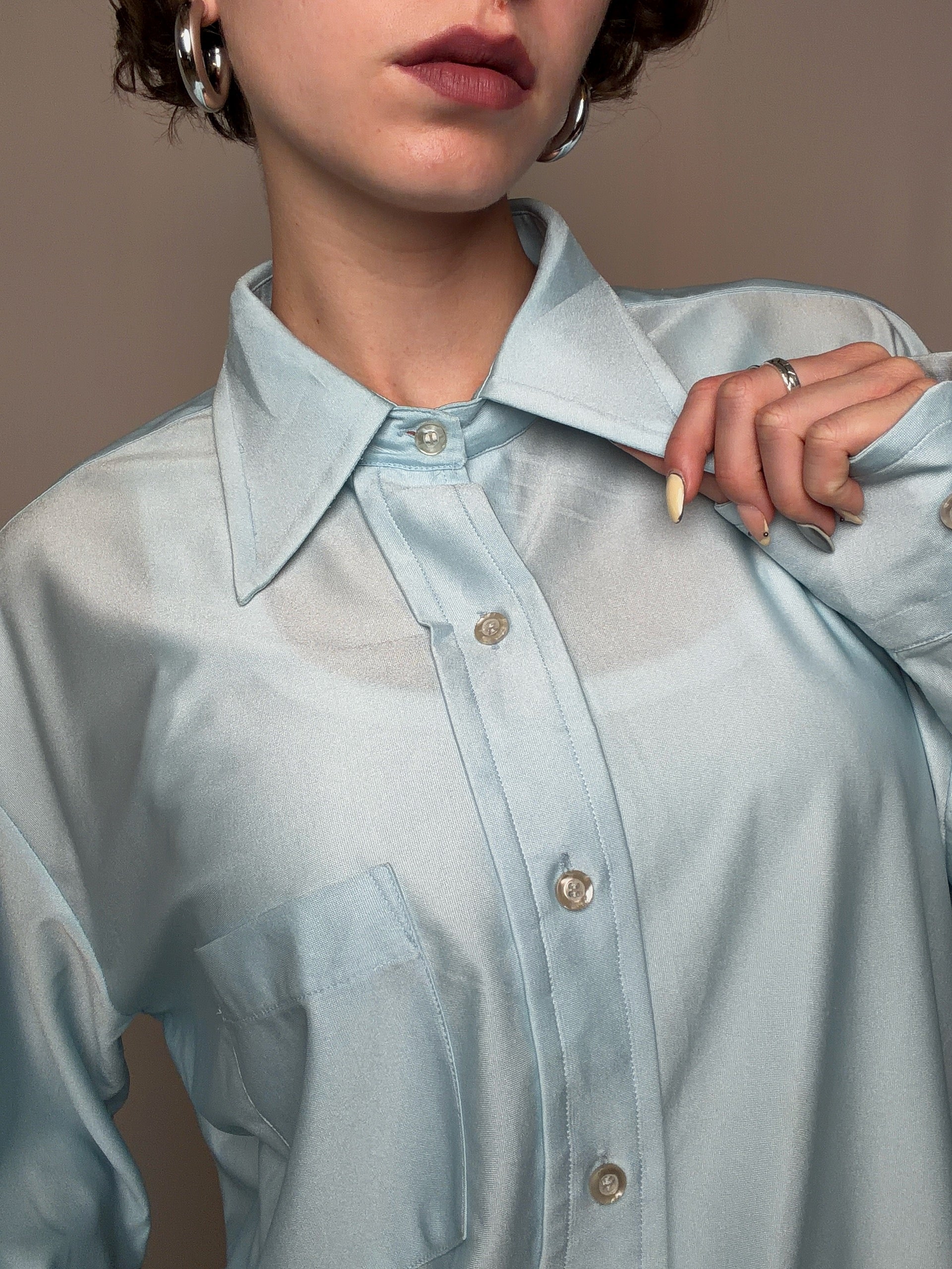 Chemise bleue ciel XL vintage
