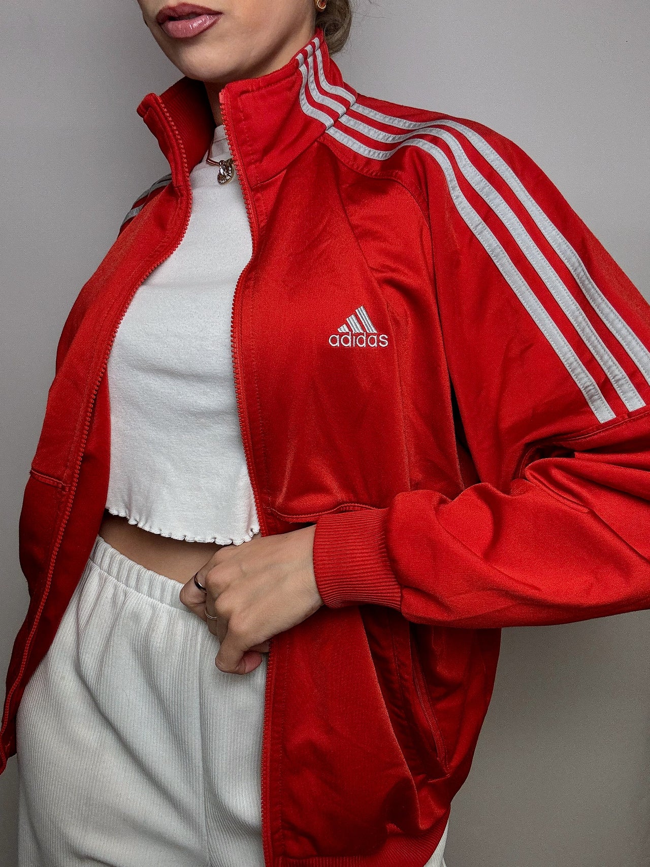 Jacket de sport rouge ADIDAS M/L vintage