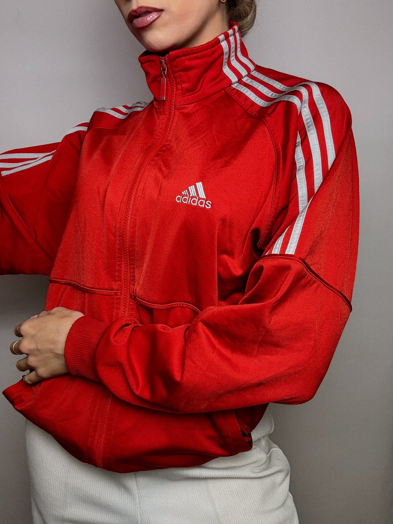 Jacket de sport rouge ADIDAS M/L vintage