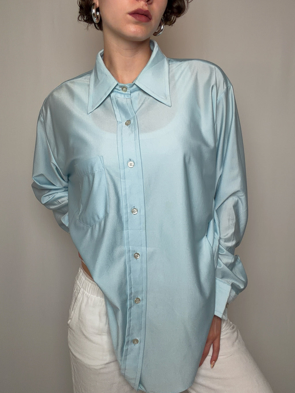 Chemise bleue ciel XL vintage