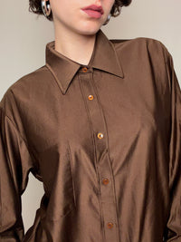 Chemise brune M/L vintage