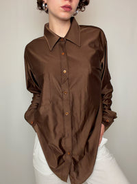 Chemise brune M/L vintage