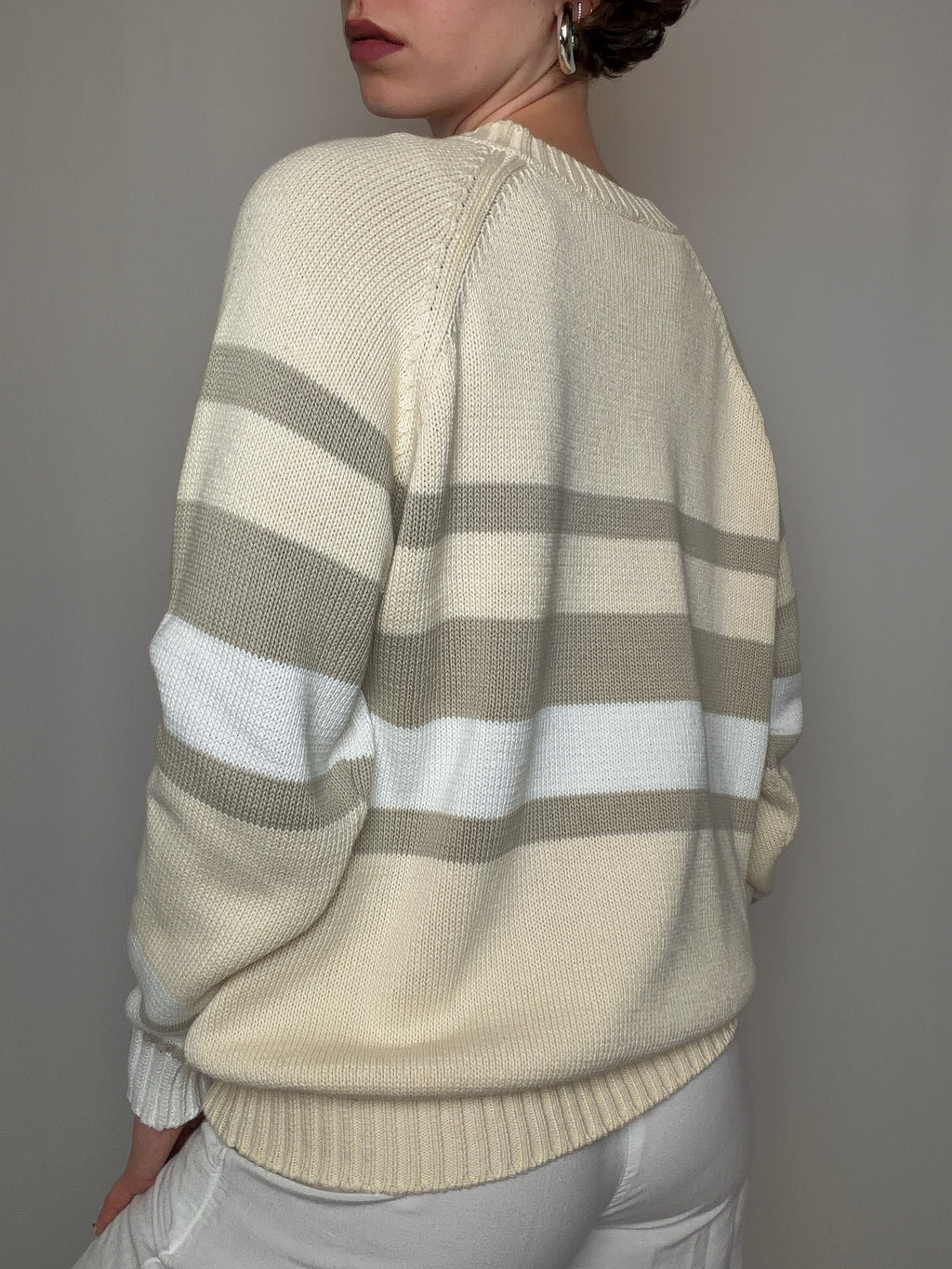 Pull d'été beige L vintage