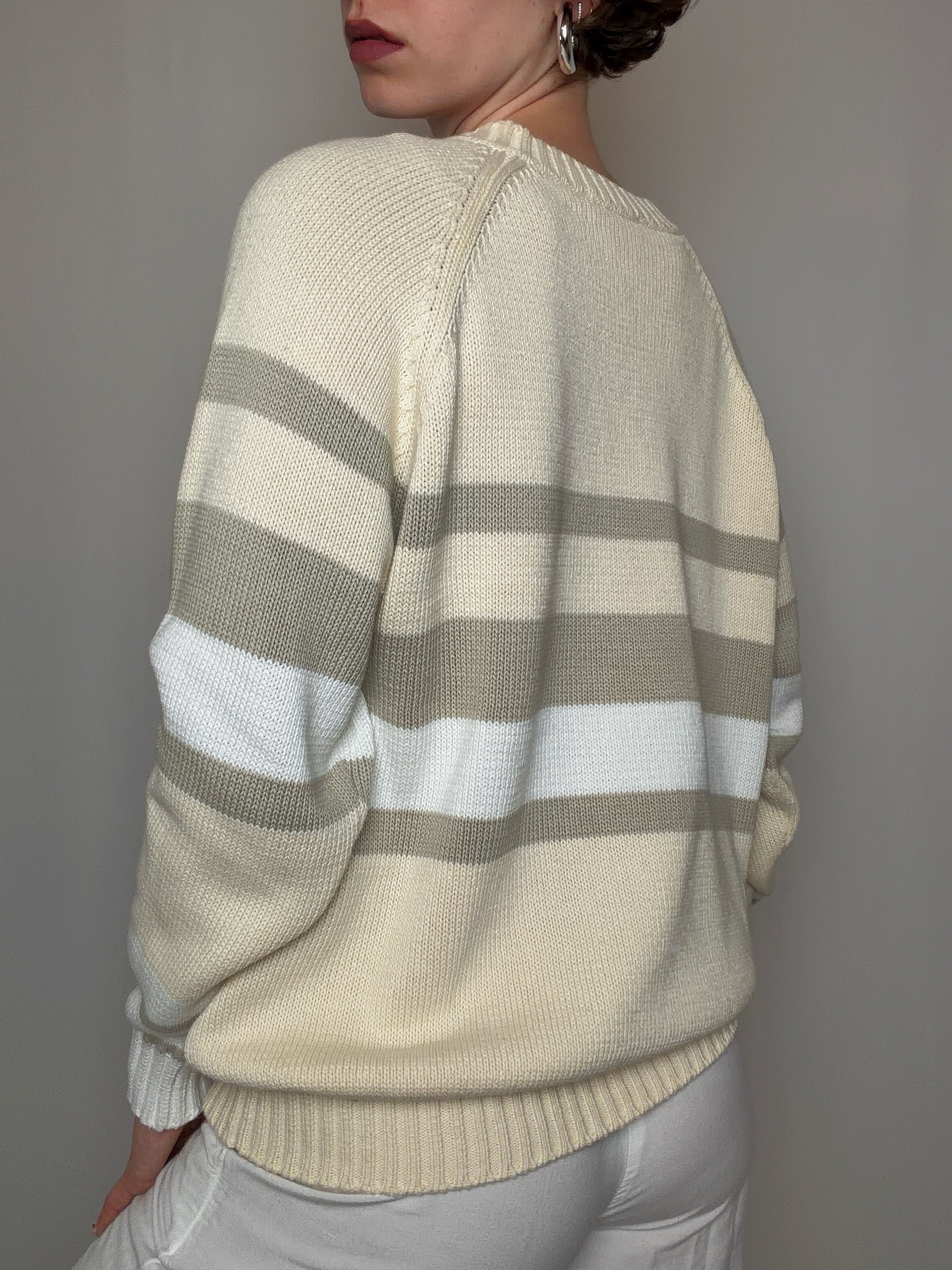 Pull d'été beige L vintage