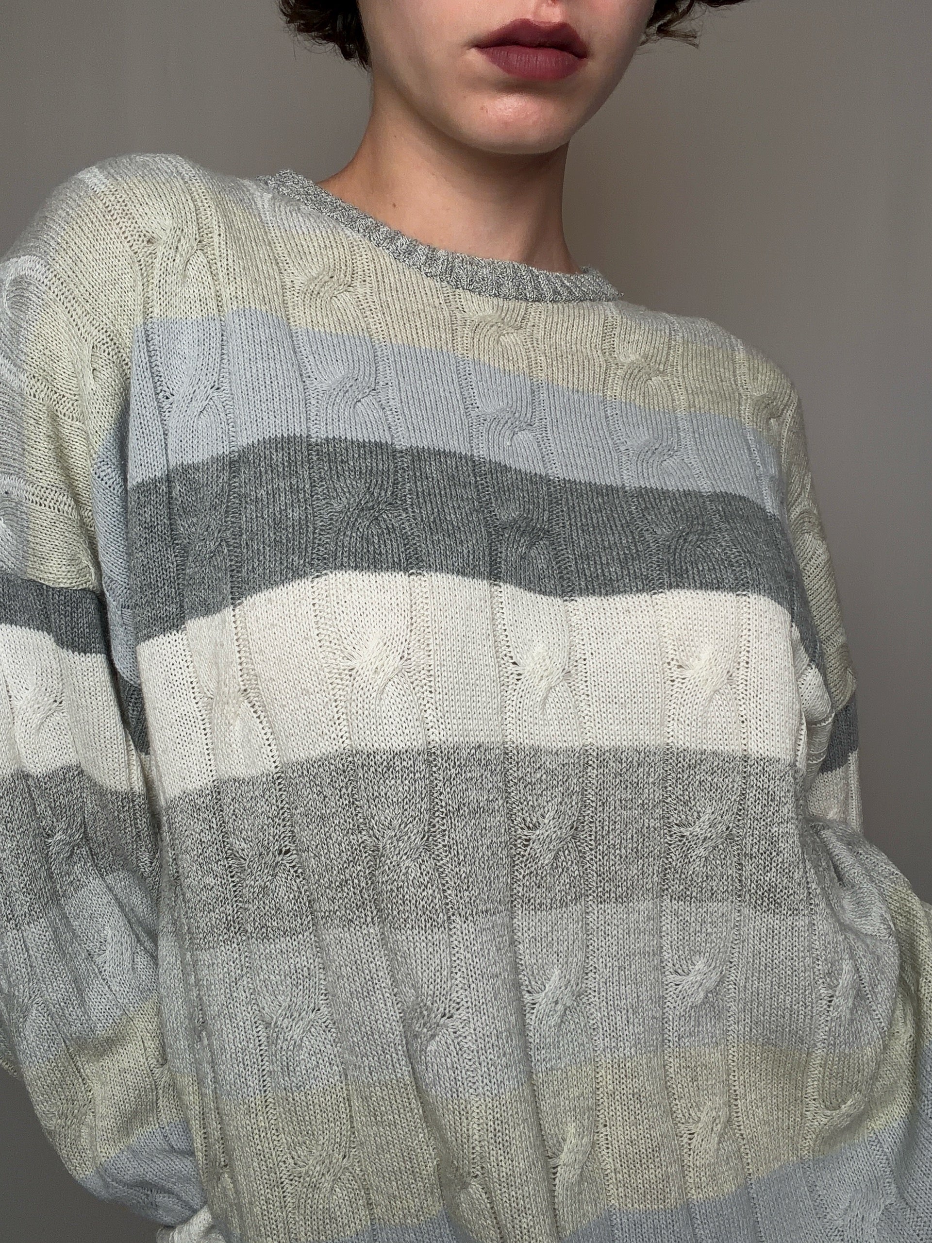Pull d'été gris L vintage