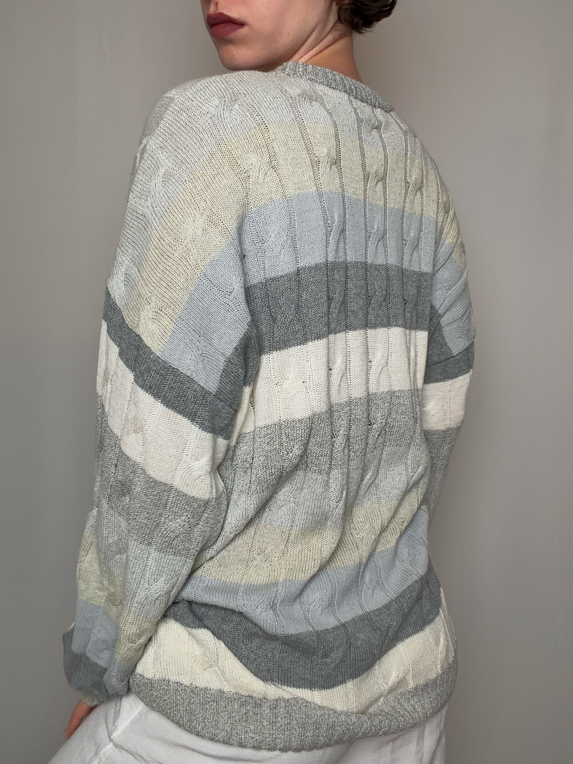 Pull d'été gris L vintage