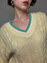 Pull d'été jaune M vintage