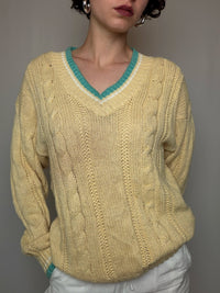 Pull d'été jaune M vintage