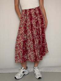 Jupe voilage a fleurs S/M vintage
