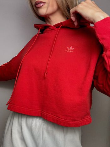 Red and pink cropped sweatshirt ADIDAS S vintage