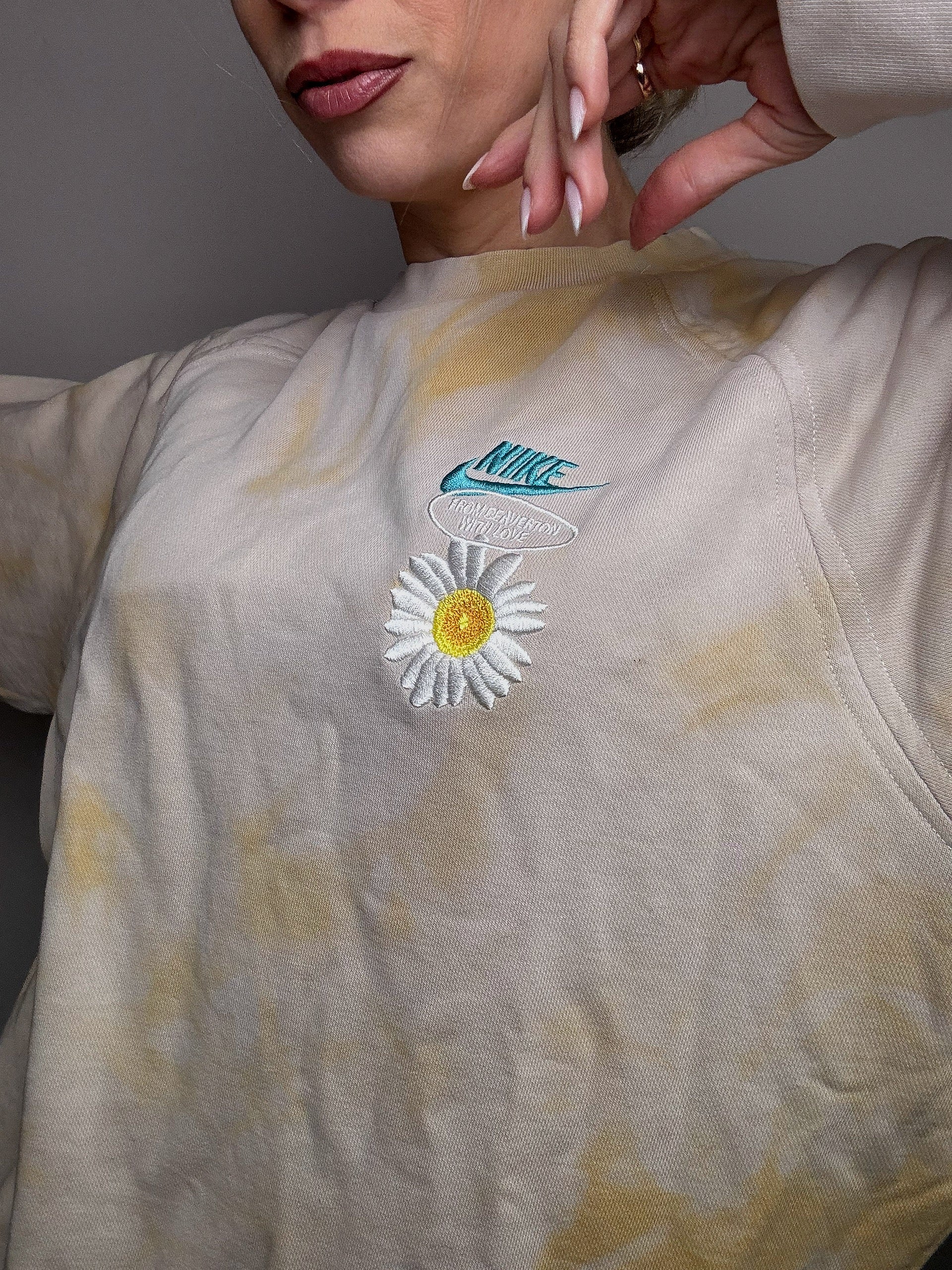 Washed round neck sweatshirt NIKE L vintage