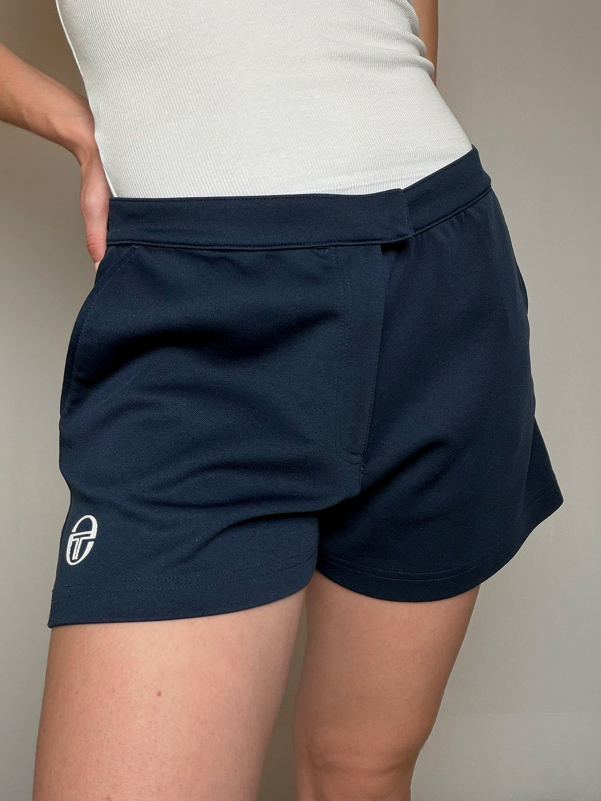 Short élastique marine Sergio Tacchini M vintage