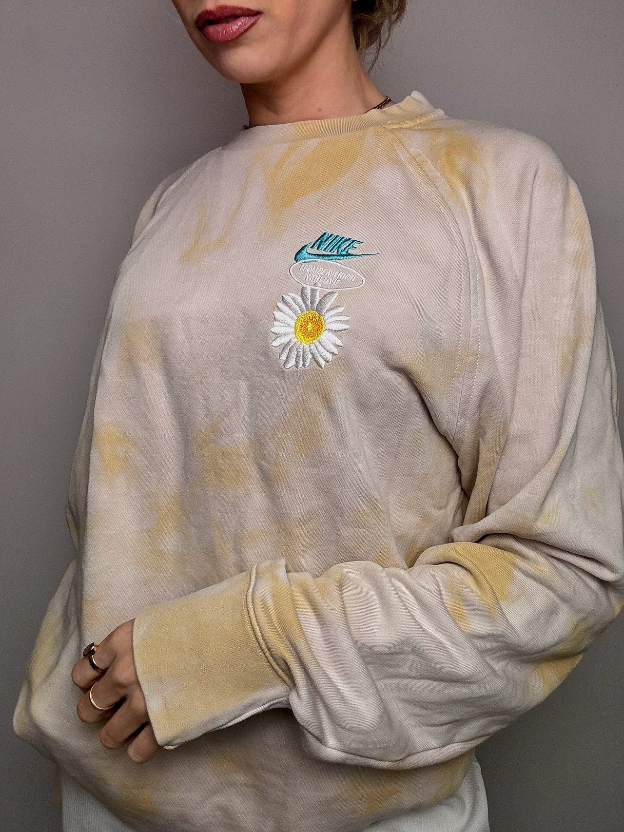 Washed round neck sweatshirt NIKE L vintage