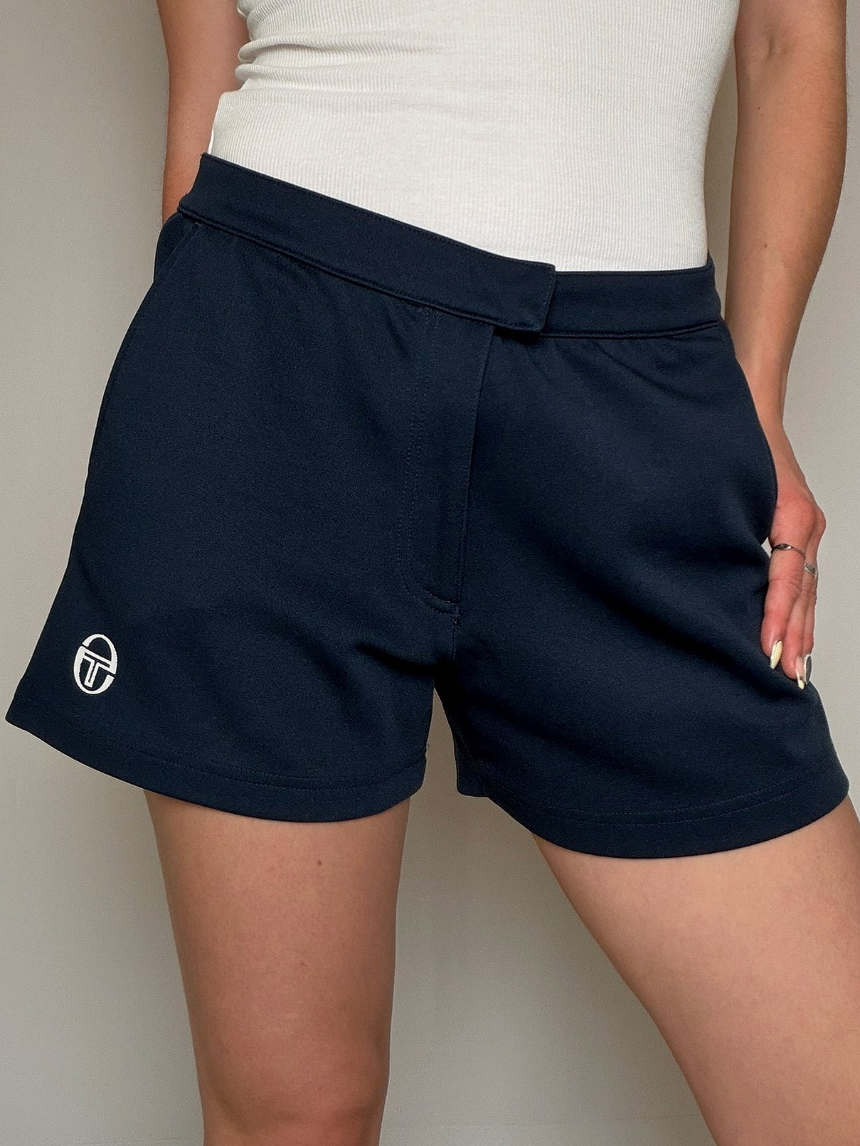 Short élastique marine Sergio Tacchini M vintage