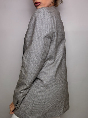 Blazer en laine gris XL vintage