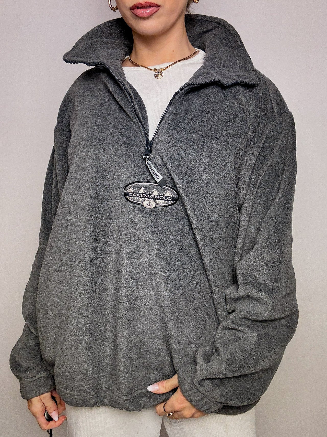 CAMPAGNOLO L/XL Vintage Grey Oversized Fleece