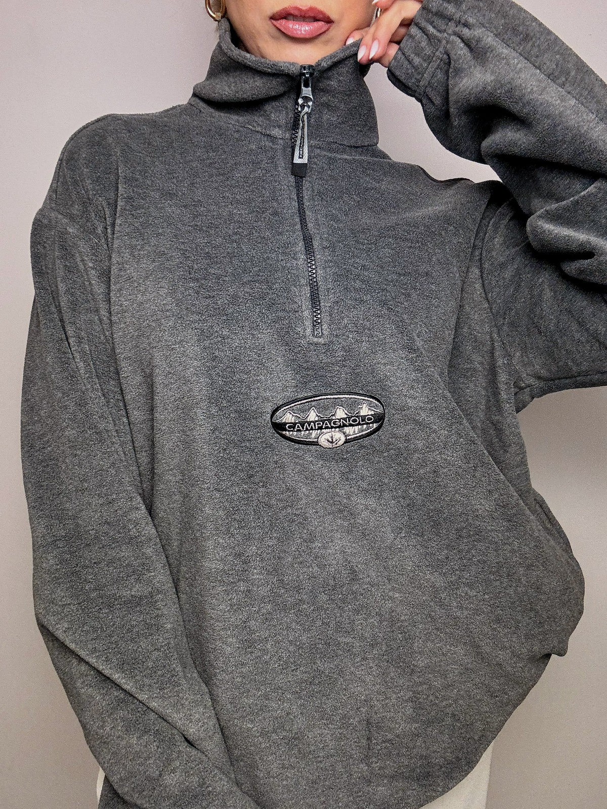 CAMPAGNOLO L/XL Vintage Grey Oversized Fleece