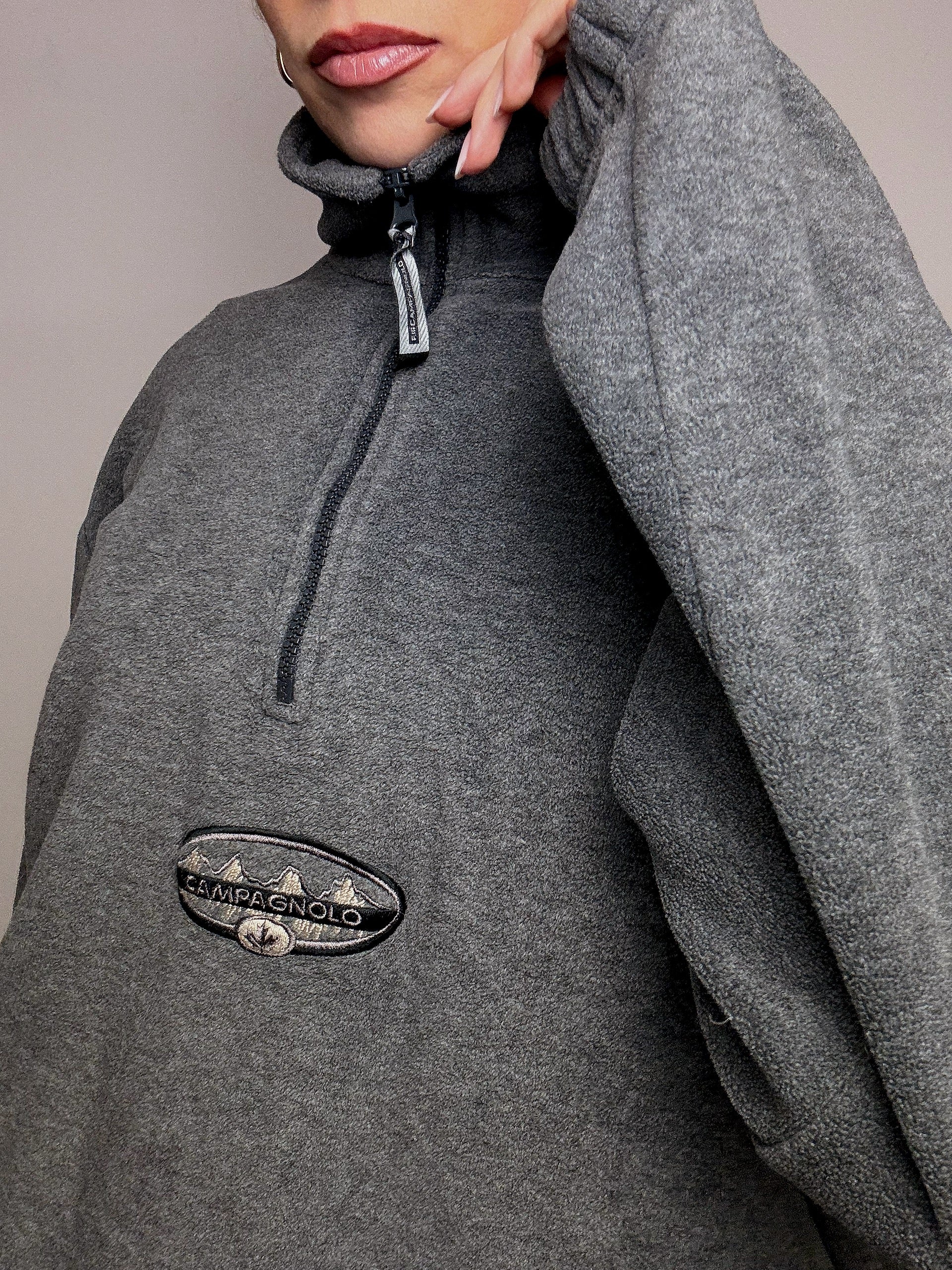 Polaire oversize à grise CAMPAGNOLO L/XL Vintage