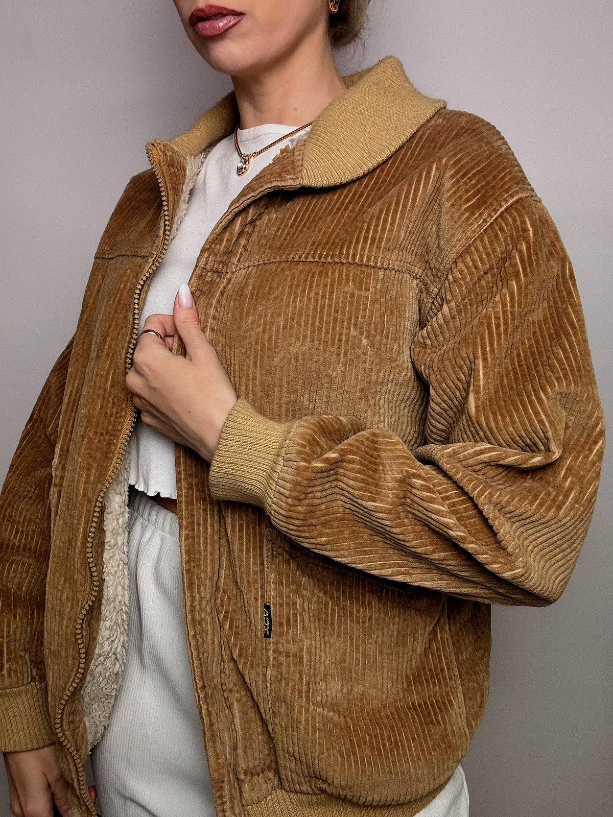 Vintage XL beige Cordjacke