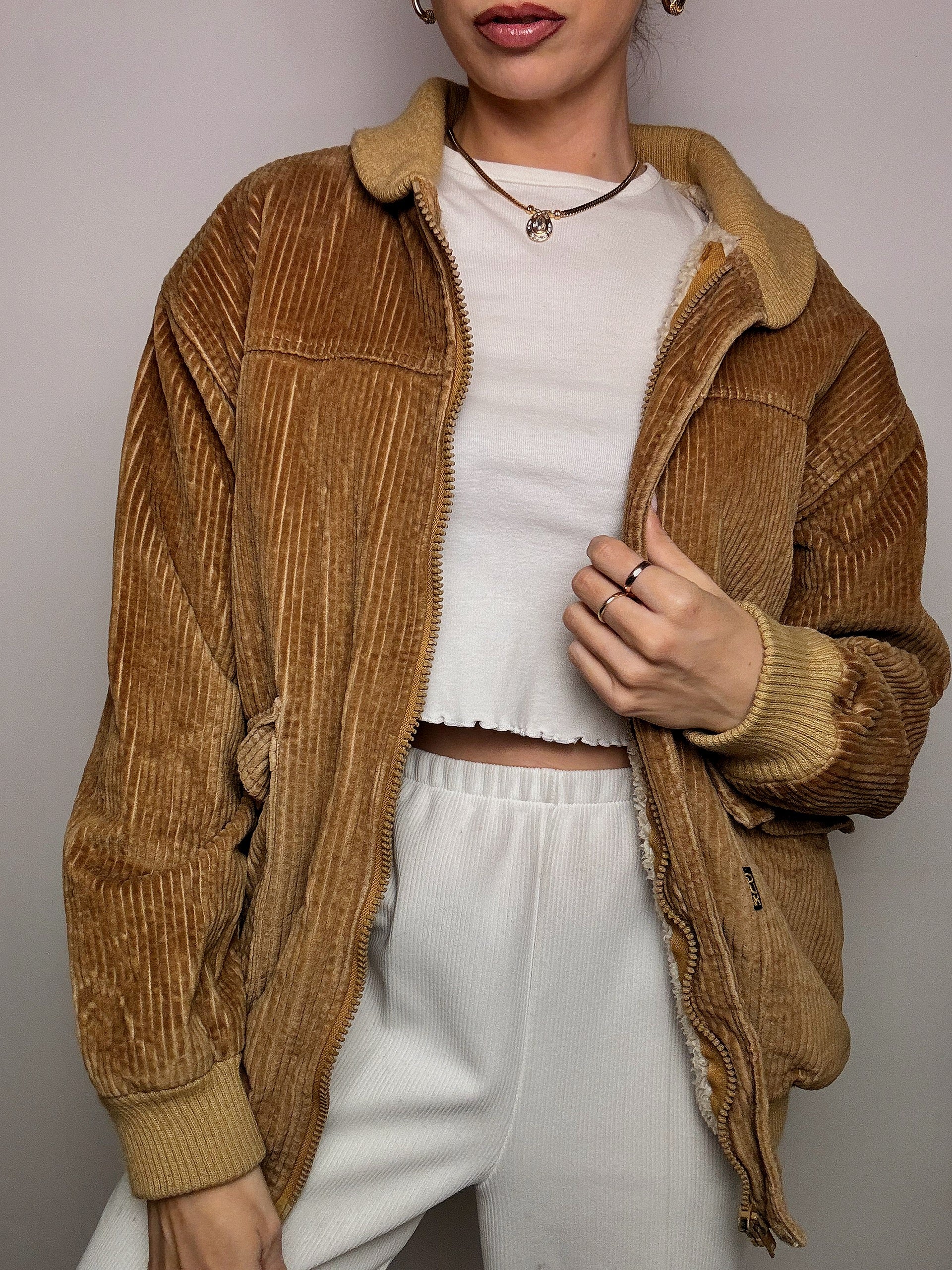 Vintage XL beige Cordjacke