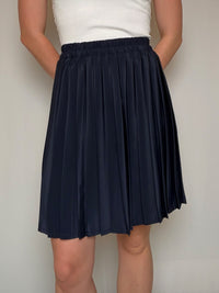 Jupe plissée marine M vintage