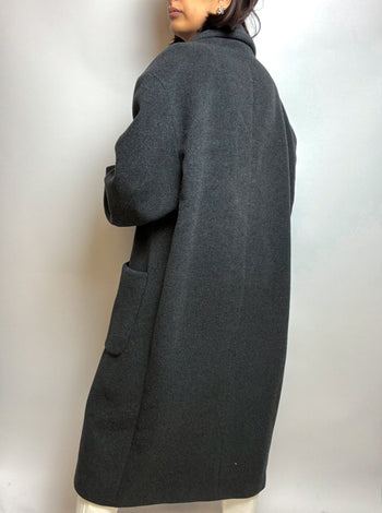 Manteau en laine gris foncé L