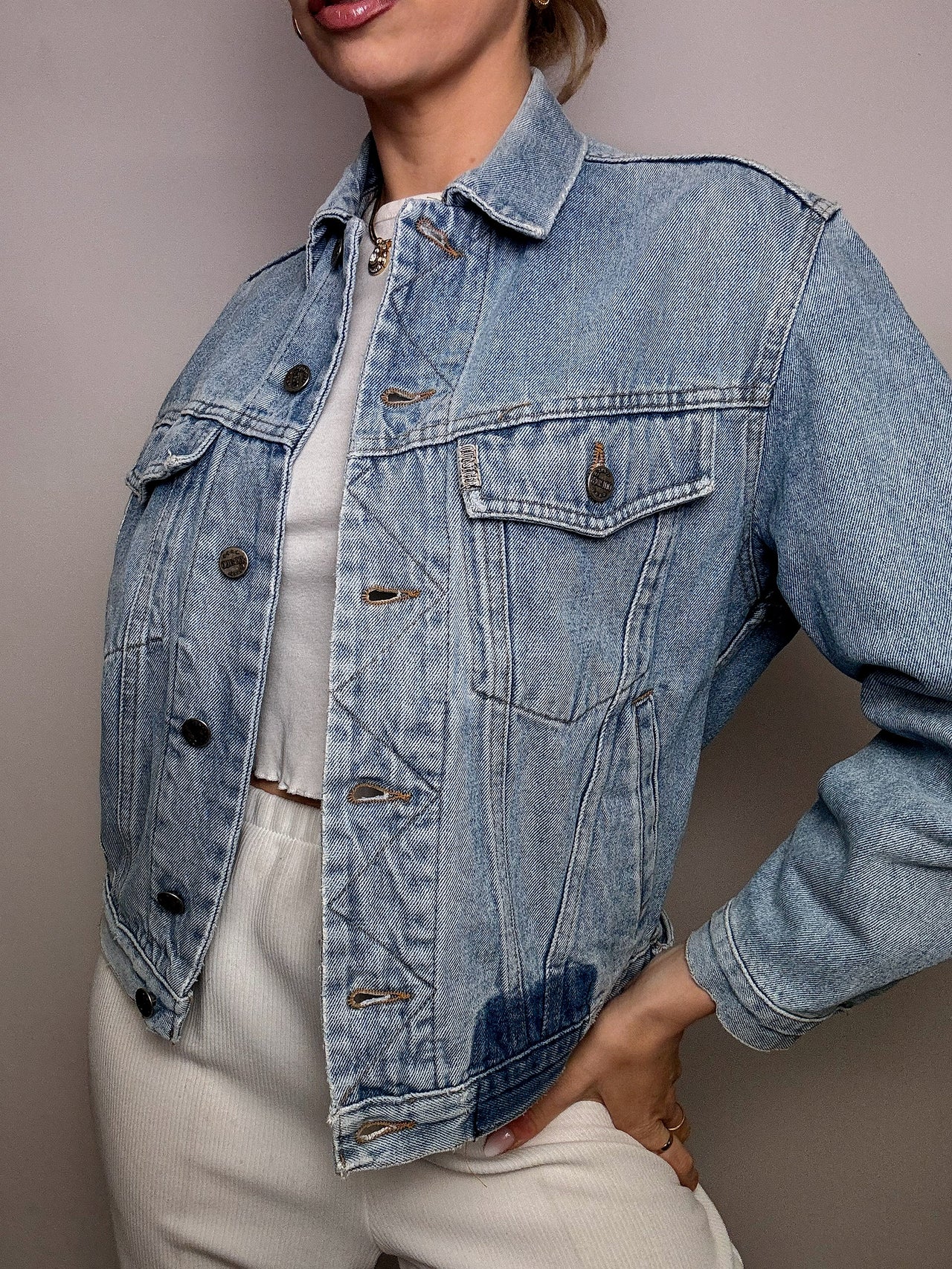 Veste en denim bleu S vintage