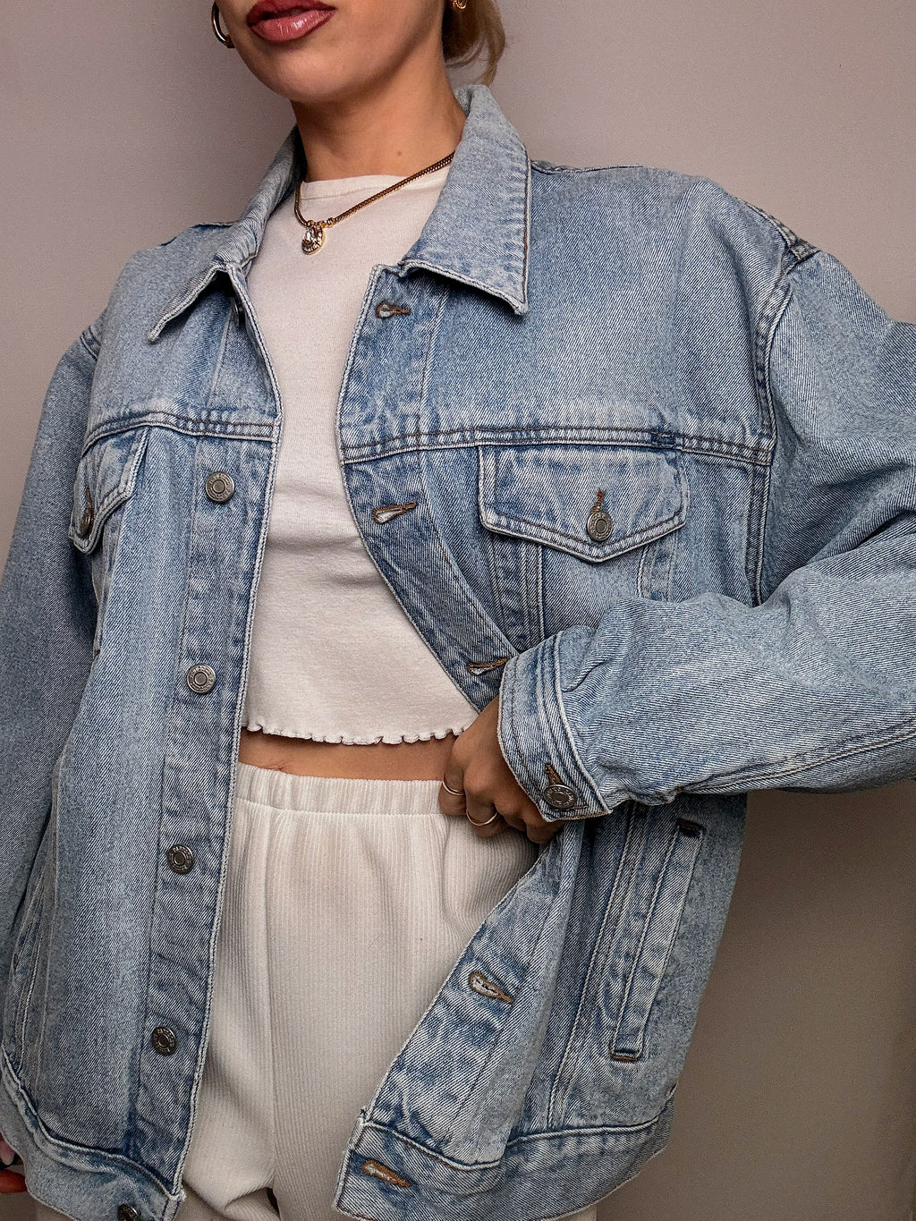 Vintage Wampum leichte Jeansjacke 