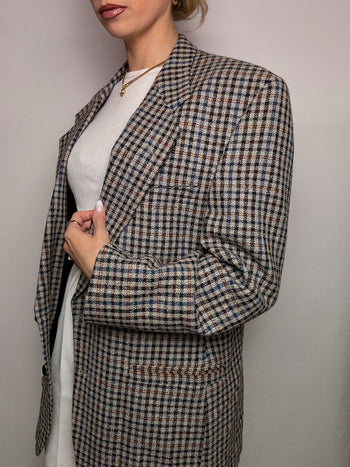 Blazer en laine brun XL vintage