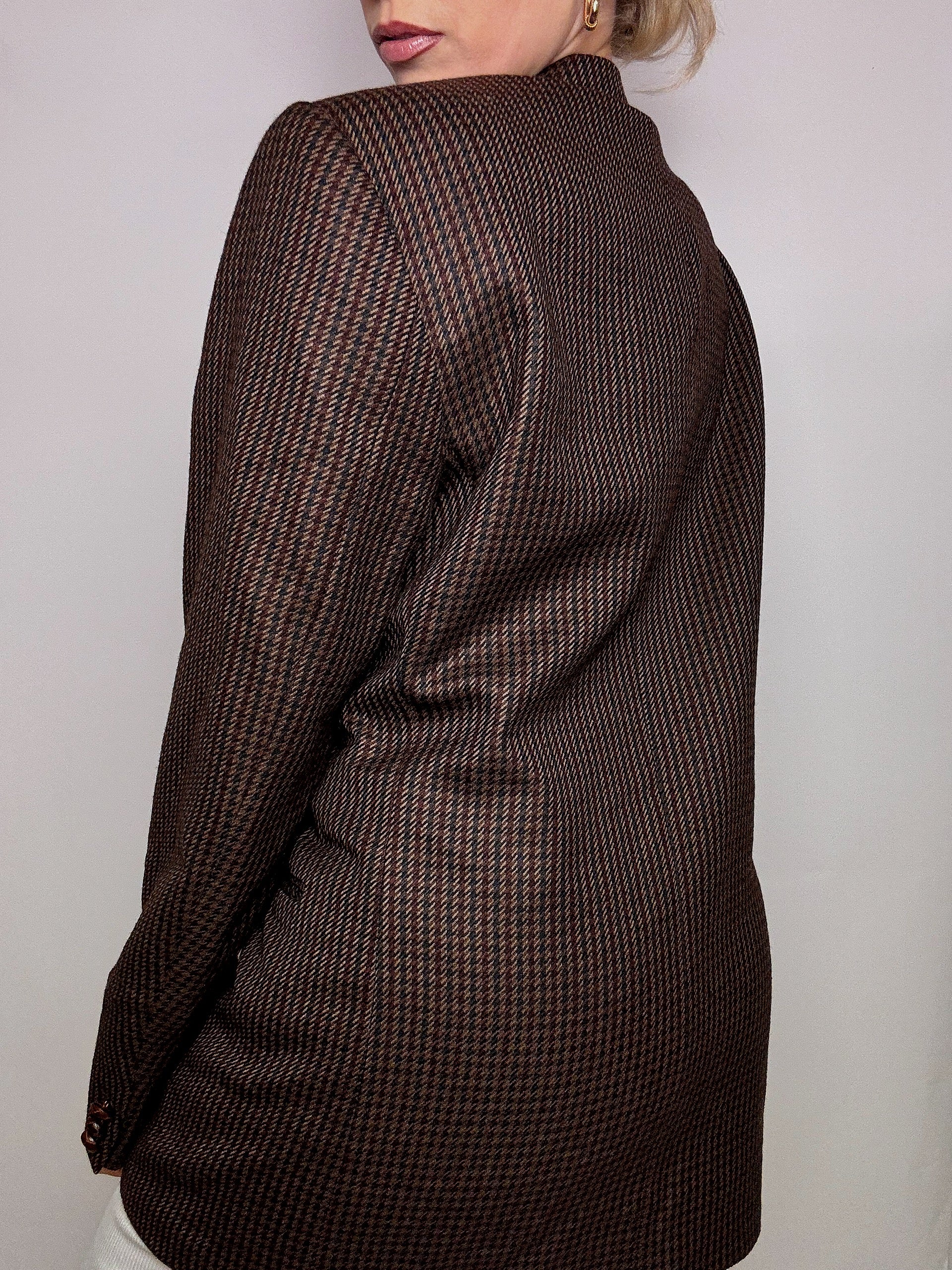 Vintage XL brauner Wollblazer