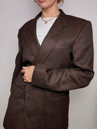 Vintage XL brauner Wollblazer