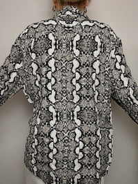 Chemise fluide imprimée python XL vintage