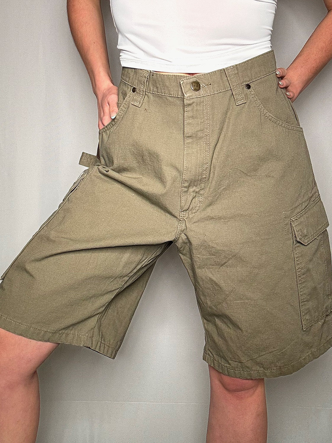 Short en jean kaki Wrangler XL vintage