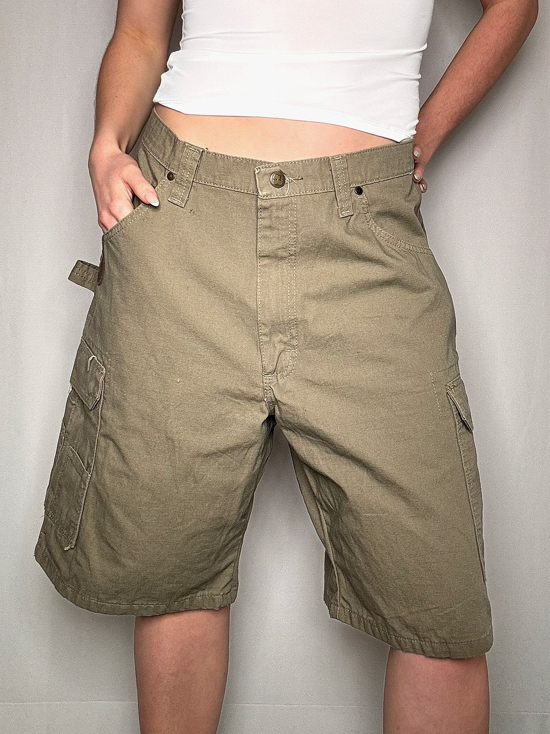 Short en jean kaki Wrangler XL vintage