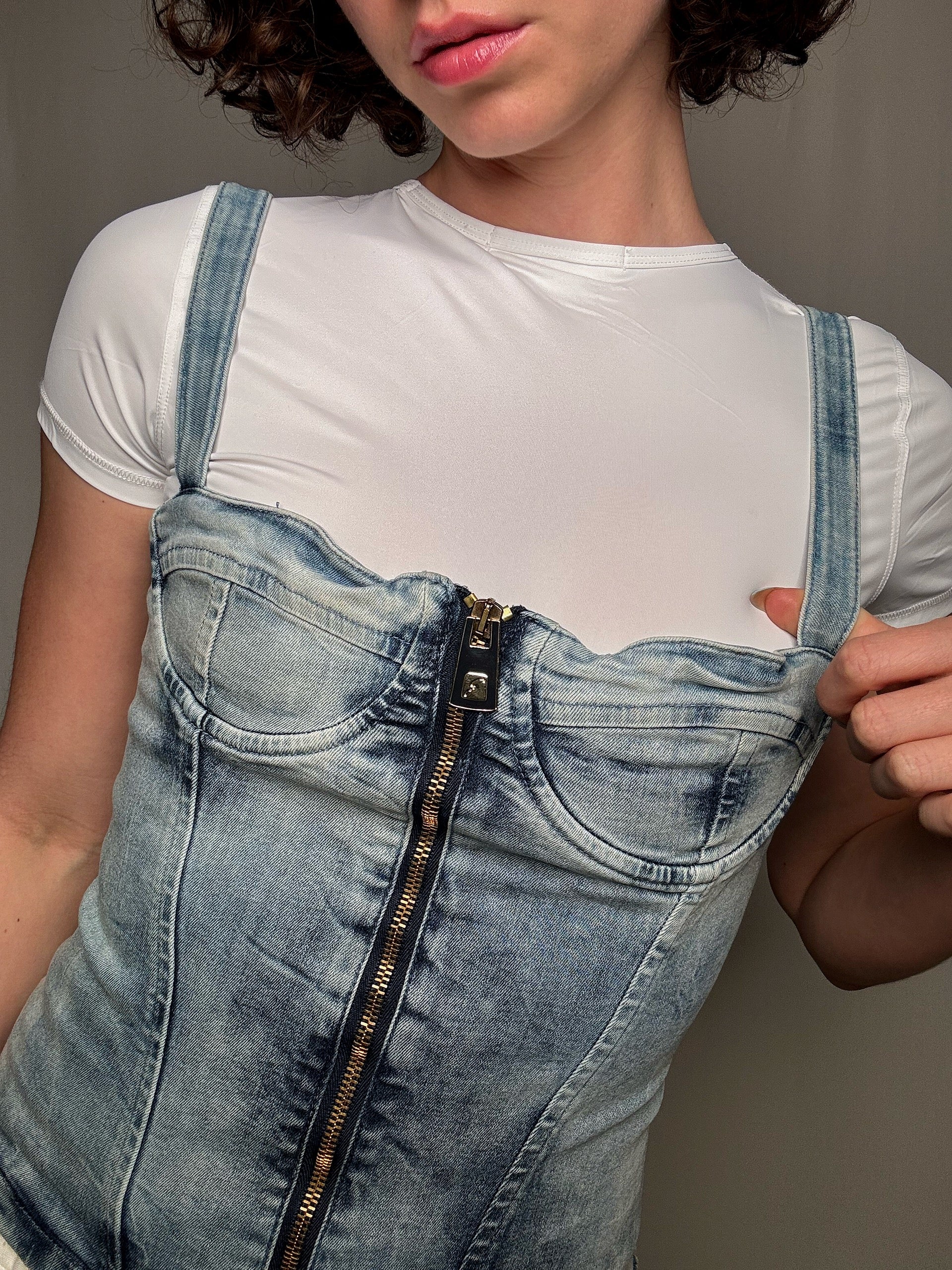 Corset en denim S vintage