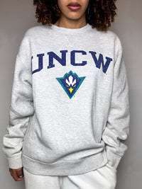 Sweat gris col rond UNCW M vintage
