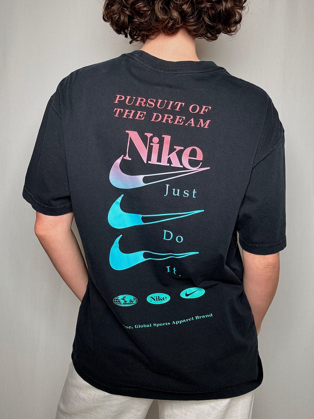 Schwarzes Nike T-Shirt Größe M, Vintage